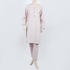 Women's Check Shalwar Suit - Light Pink