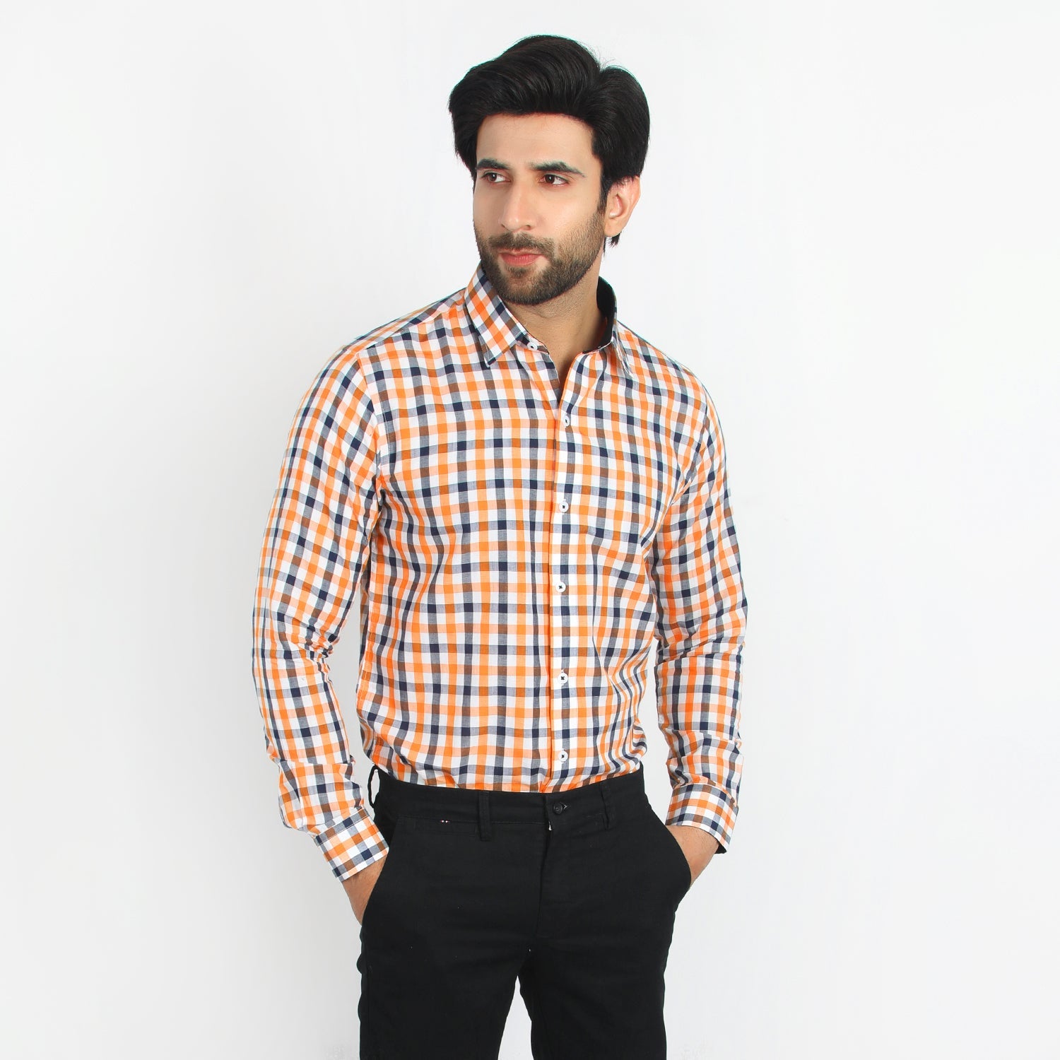 Valuable Men's Business Casual Shirt - Orange, Men's Shirts, Chase Value, Chase Value