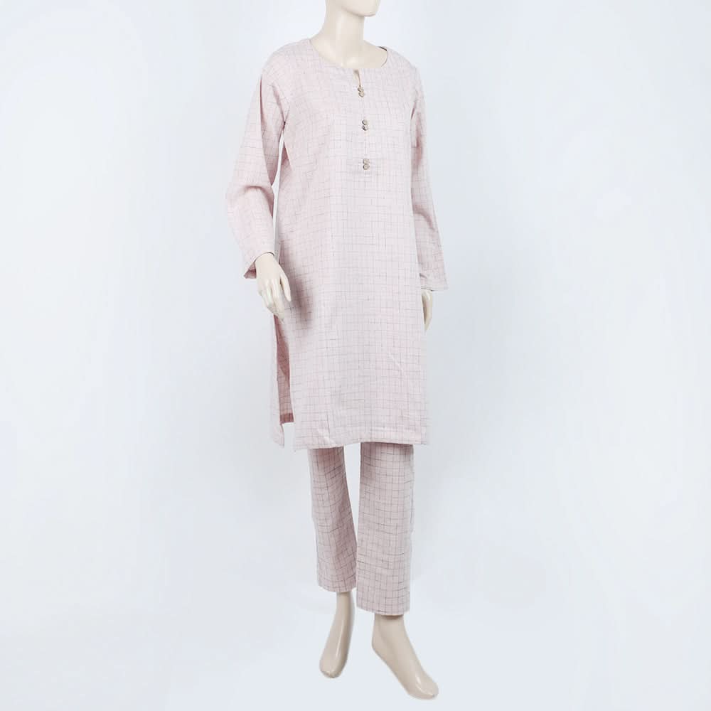 Women's Check Shalwar Suit - Light Pink, Women Shalwar Suits, Chase Value, Chase Value
