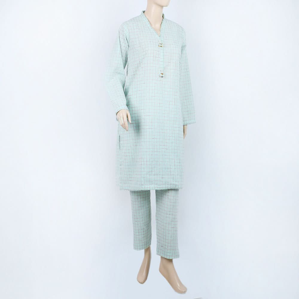 Womens Check Shalwar Suit - Mint, Women Shalwar Suits, Chase Value, Chase Value