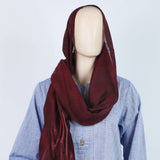 Women's Jacquard Turkish Scarves - Maroon, Women Shawls & Scarves, Chase Value, Chase Value