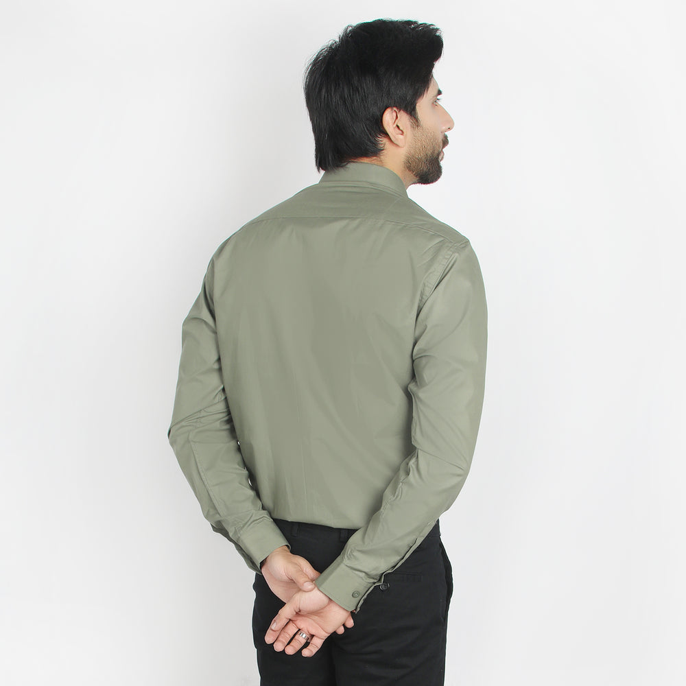 Valuable Men's Formal Plain Shirt - Olive, Men's Shirts, Chase Value, Chase Value
