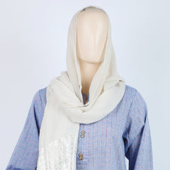 Women's Jacquard Border Turkish Scarves - Fawn