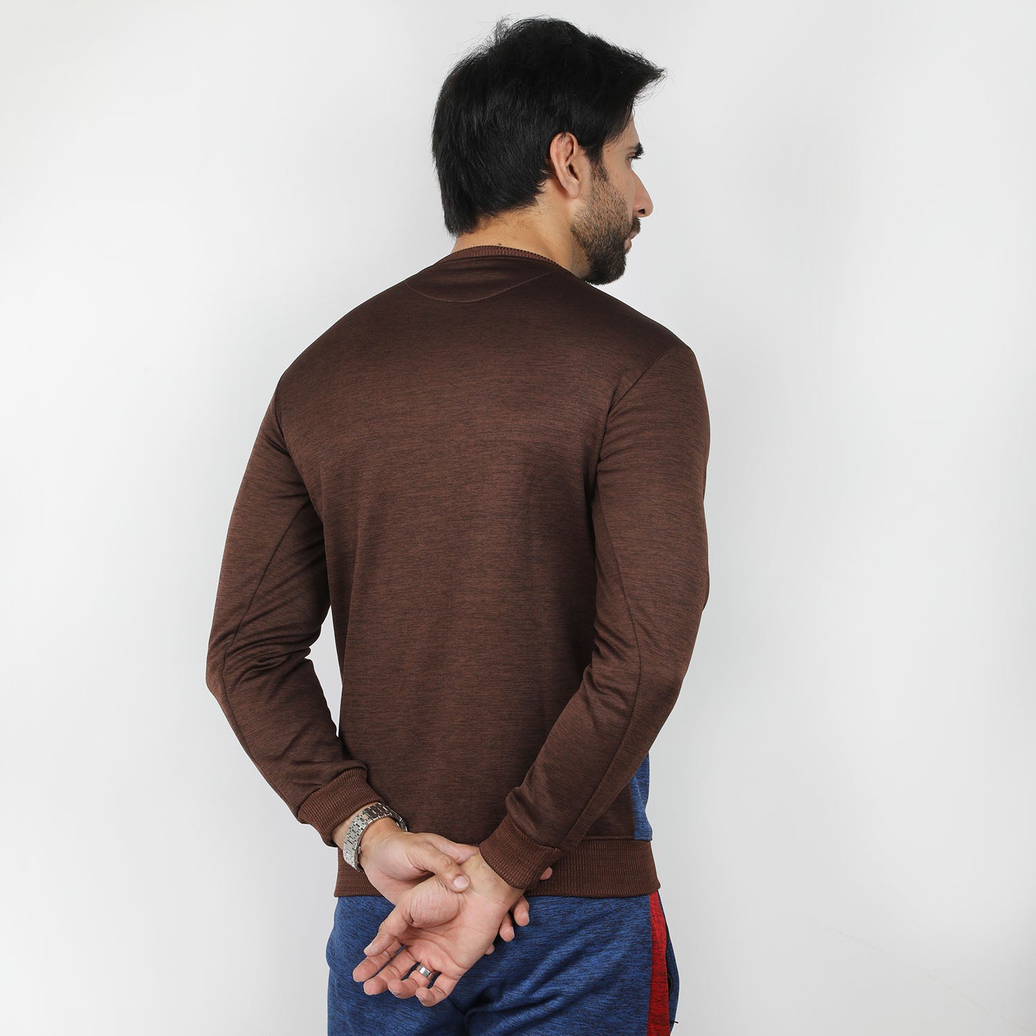Men's Full Sleeves Sweat Shirt - Coffee, Men's Sweater & Sweat Shirts, Chase Value, Chase Value