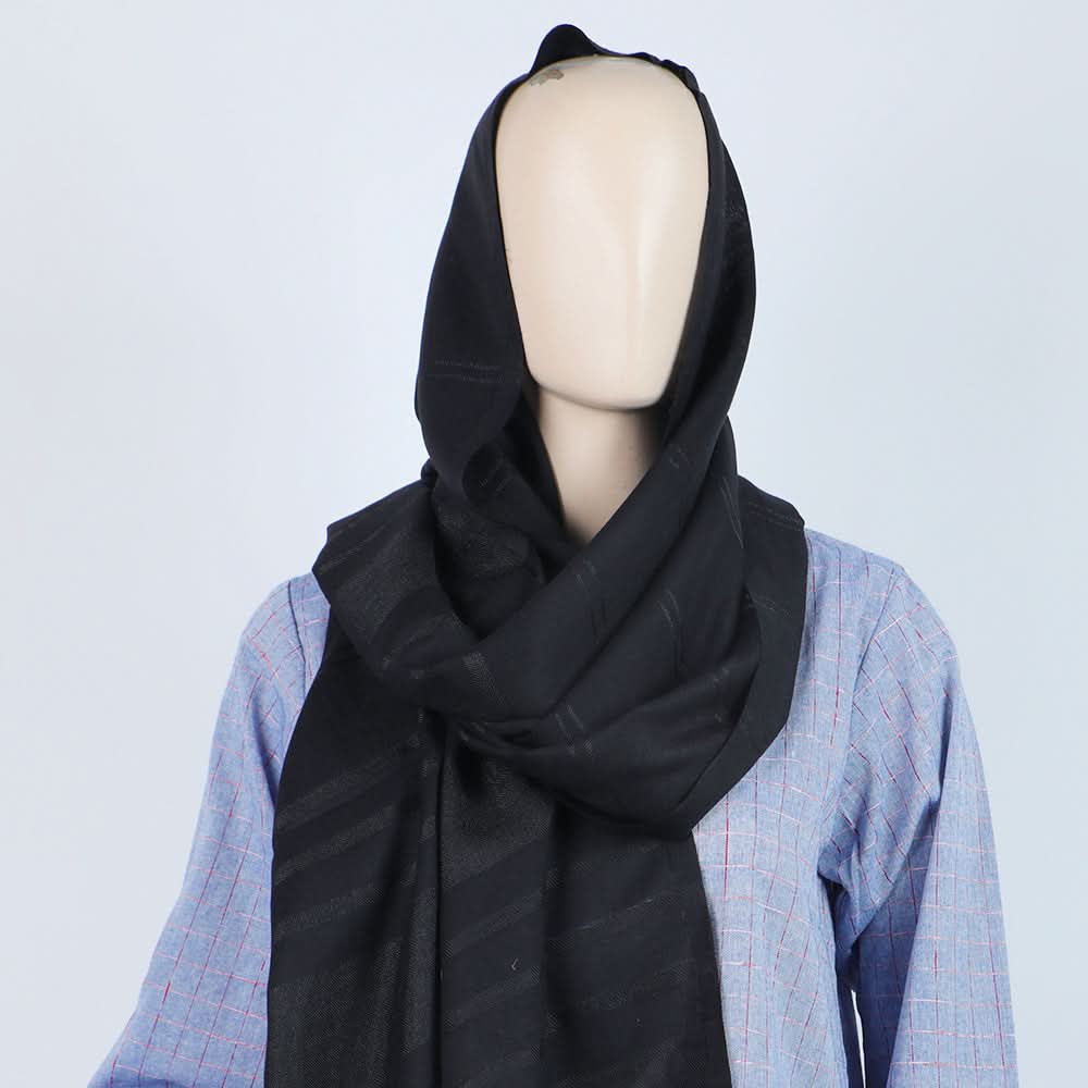 Women's Turkish Dupatta - Black, Women Shawls & Scarves, Chase Value, Chase Value