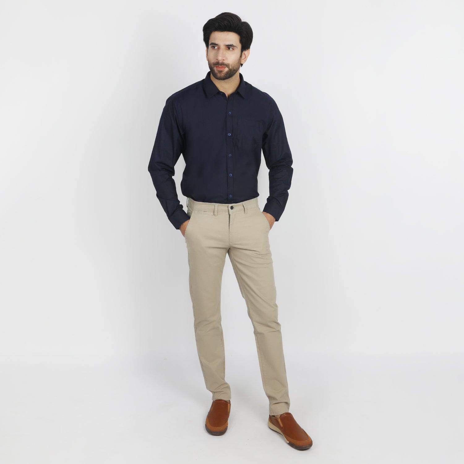 Valuable Men's Formal Plain Shirt  - Navy Blue, Men's Shirts, Chase Value, Chase Value