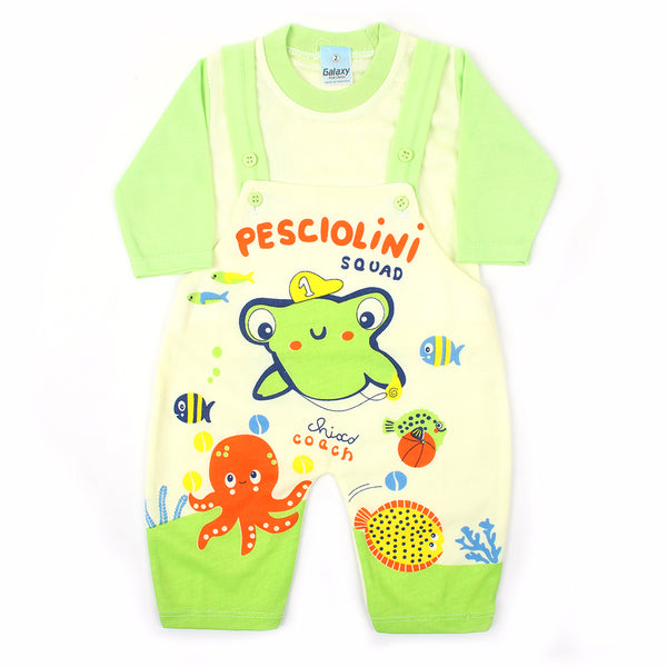 Newborn Boys Full Sleeves Romper - Green