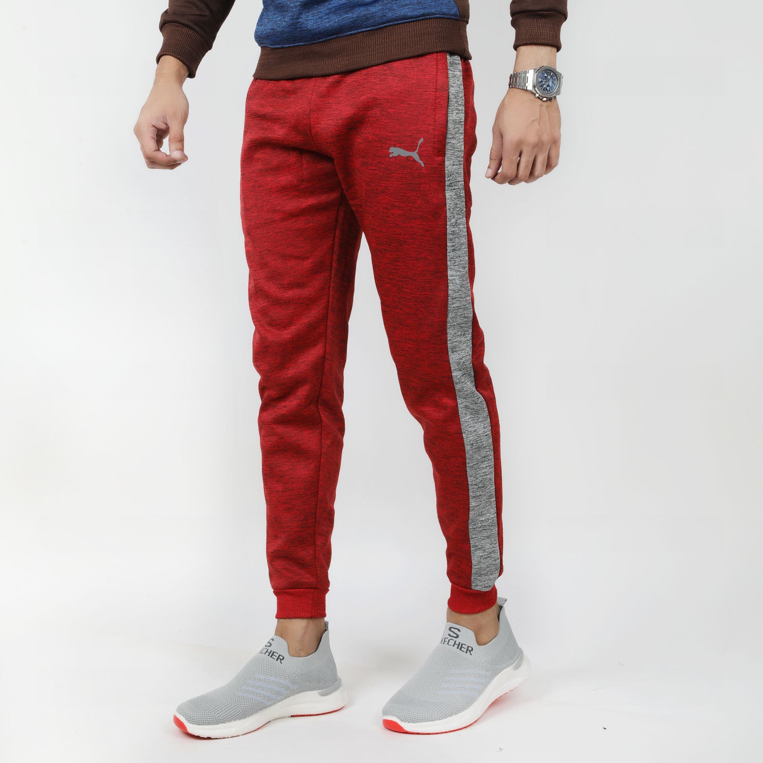 Men's Trouser - Red & Grey, Men's Lowers & Sweatpants, Chase Value, Chase Value
