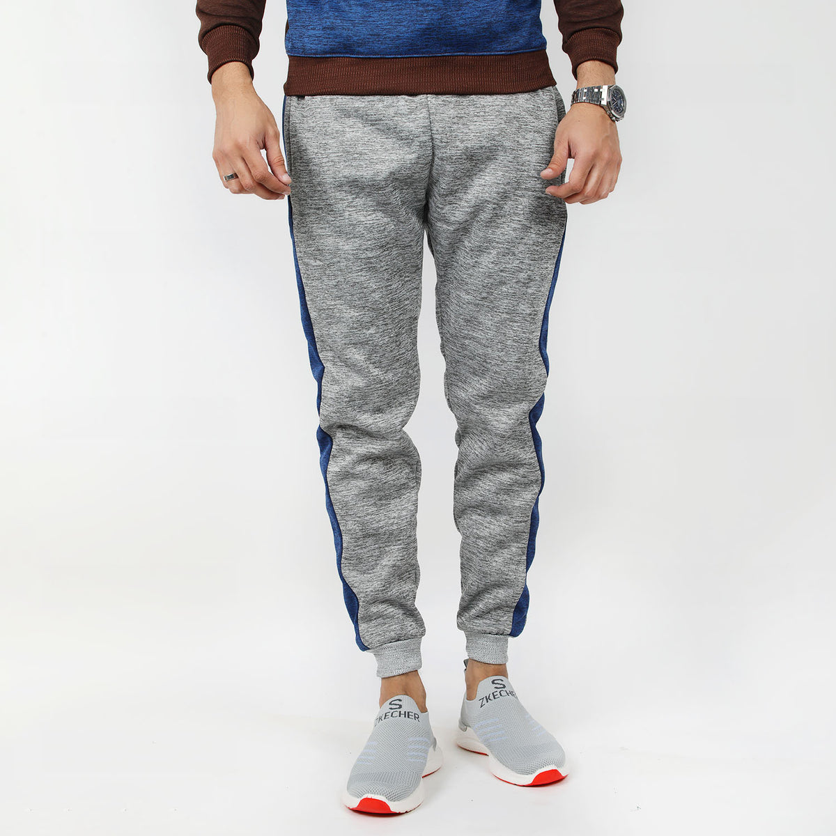 Men's Trouser - Grey & Navy, Men's Lowers & Sweatpants, Chase Value, Chase Value