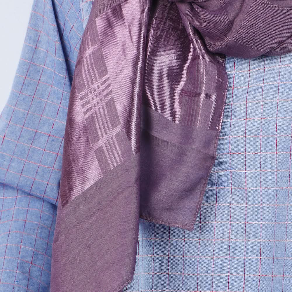 Women's Jacquard Turkish Scarves - Purple, Women Shawls & Scarves, Chase Value, Chase Value