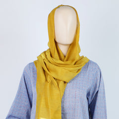 Women's Jacquard Turkish Scarves - Mustard