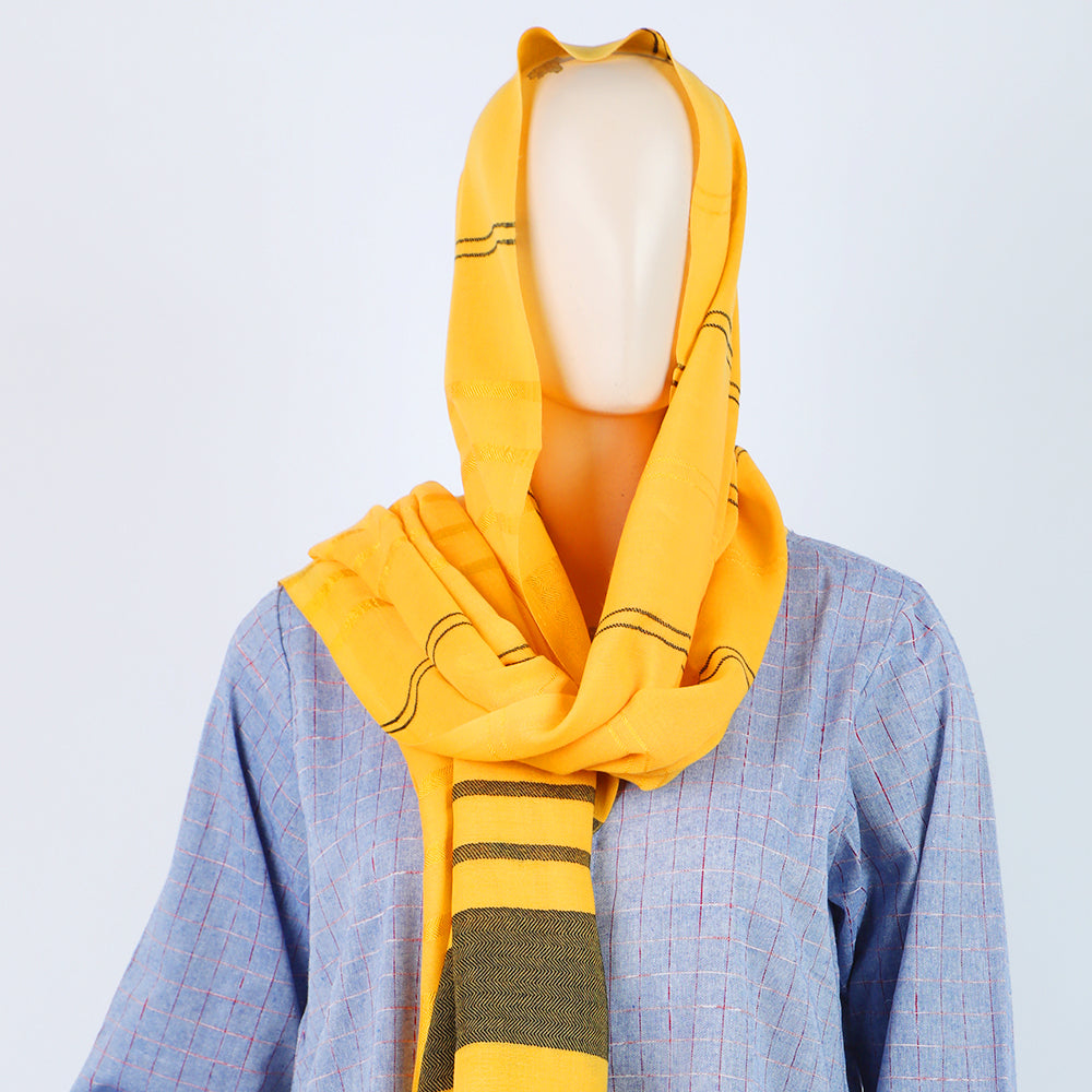 Women's Turkish Dupatta - Yellow, Women Shawls & Scarves, Chase Value, Chase Value