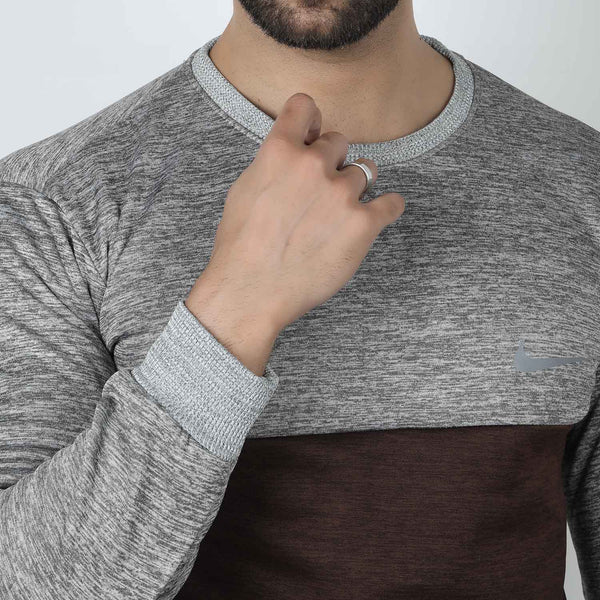 Men's Full Sleeves Sweat Shirt - Grey