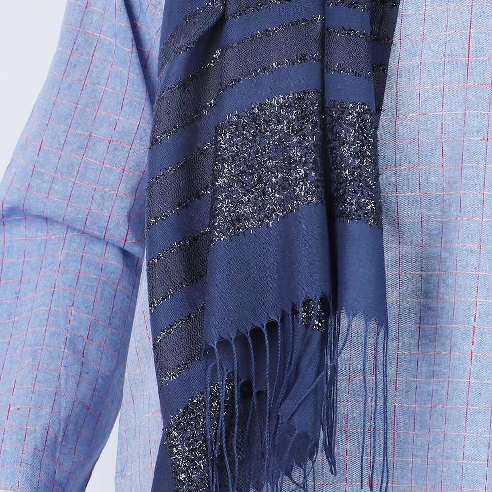 Women's Turkish Sparkle - Navy Blue, Women Shawls & Scarves, Chase Value, Chase Value