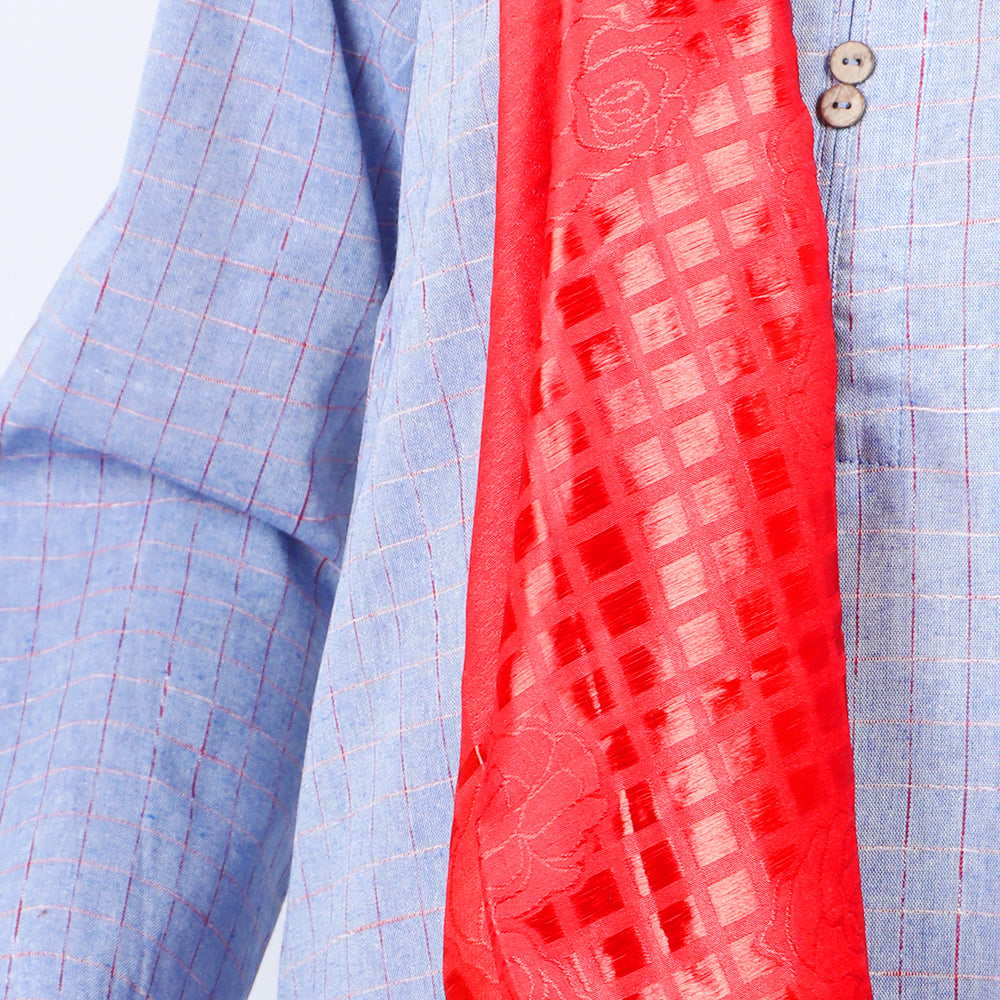 Women's Turkish Jacquard Border - Red, Women Shawls & Scarves, Chase Value, Chase Value