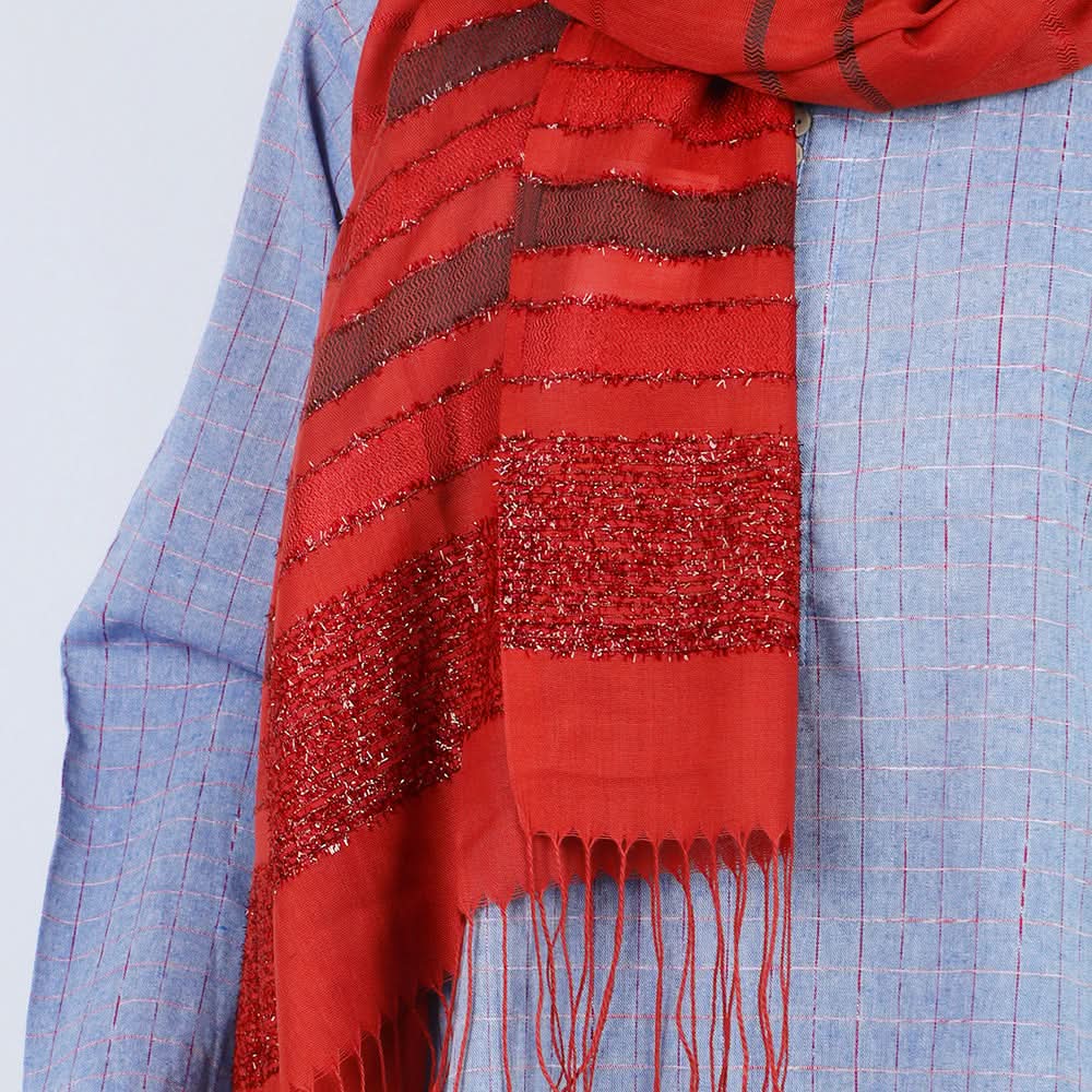 Women's Turkish Sparkle - Rust, Women Shawls & Scarves, Chase Value, Chase Value