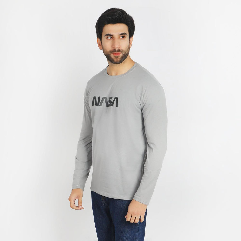 Men's Full Sleeves T-Shirt - Grey, Men's T-Shirts & Polos, Chase Value, Chase Value