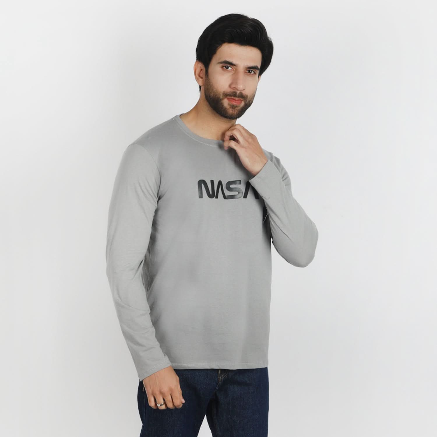 Men's Full Sleeves T-Shirt - Grey, Men's T-Shirts & Polos, Chase Value, Chase Value