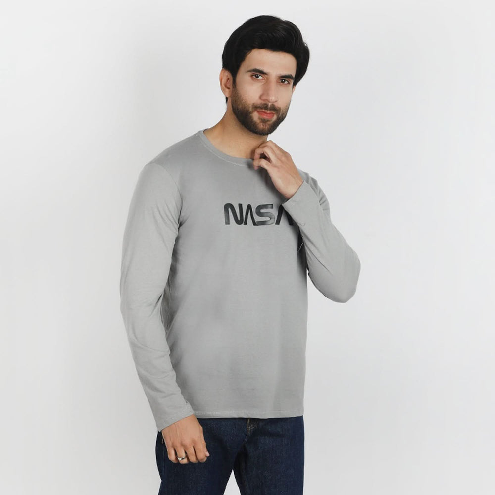Men's Full Sleeves T-Shirt - Grey, Men's T-Shirts & Polos, Chase Value, Chase Value