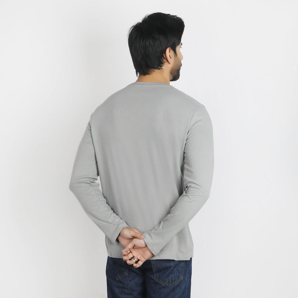 Men's Full Sleeves T-Shirt - Grey, Men's T-Shirts & Polos, Chase Value, Chase Value