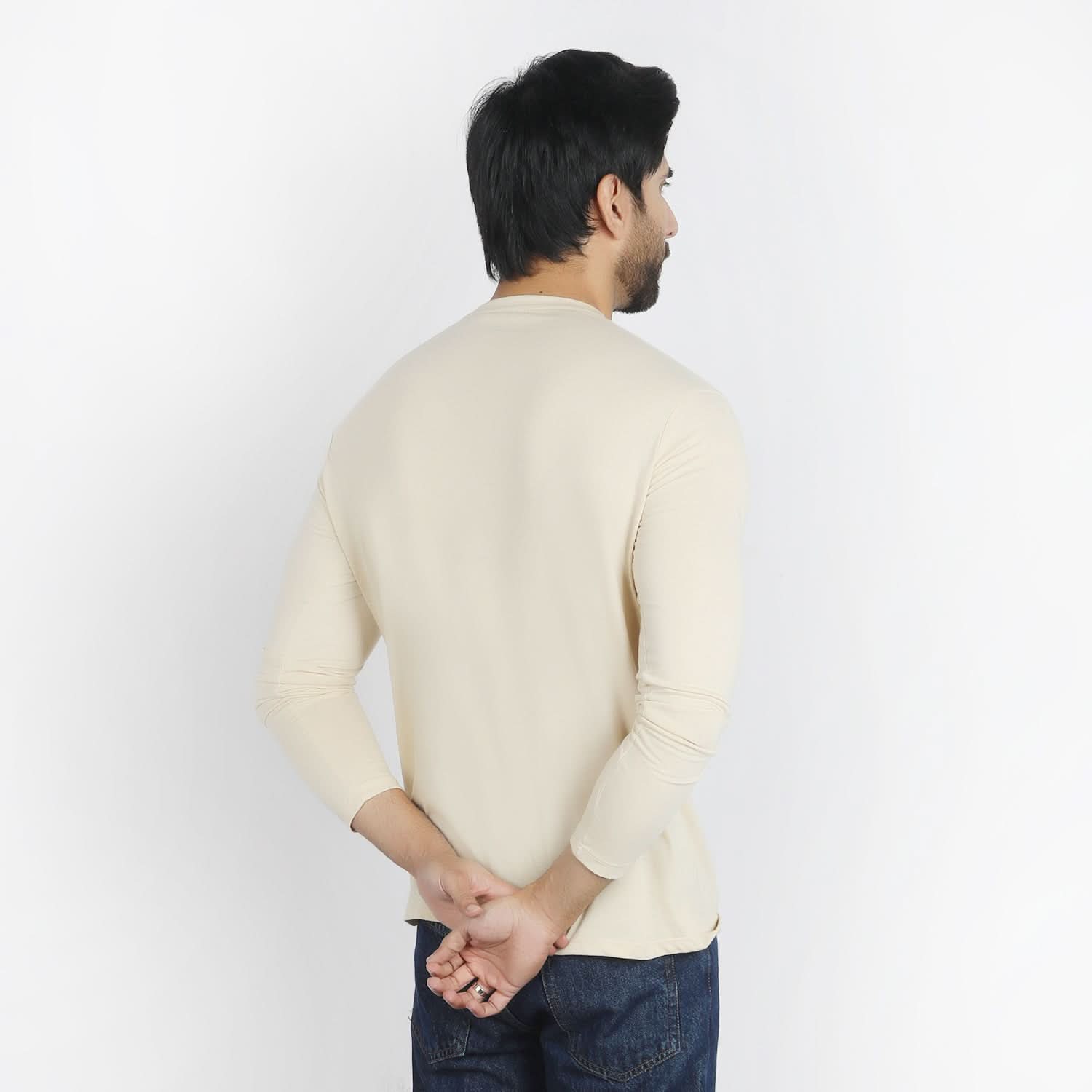 Men's Full Sleeves T-Shirt - Fawn, Men's T-Shirts & Polos, Chase Value, Chase Value