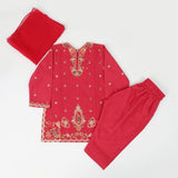 Girls Embroidered Shalwar Suit - Pink, Girls Shalwar Kameez, Chase Value, Chase Value