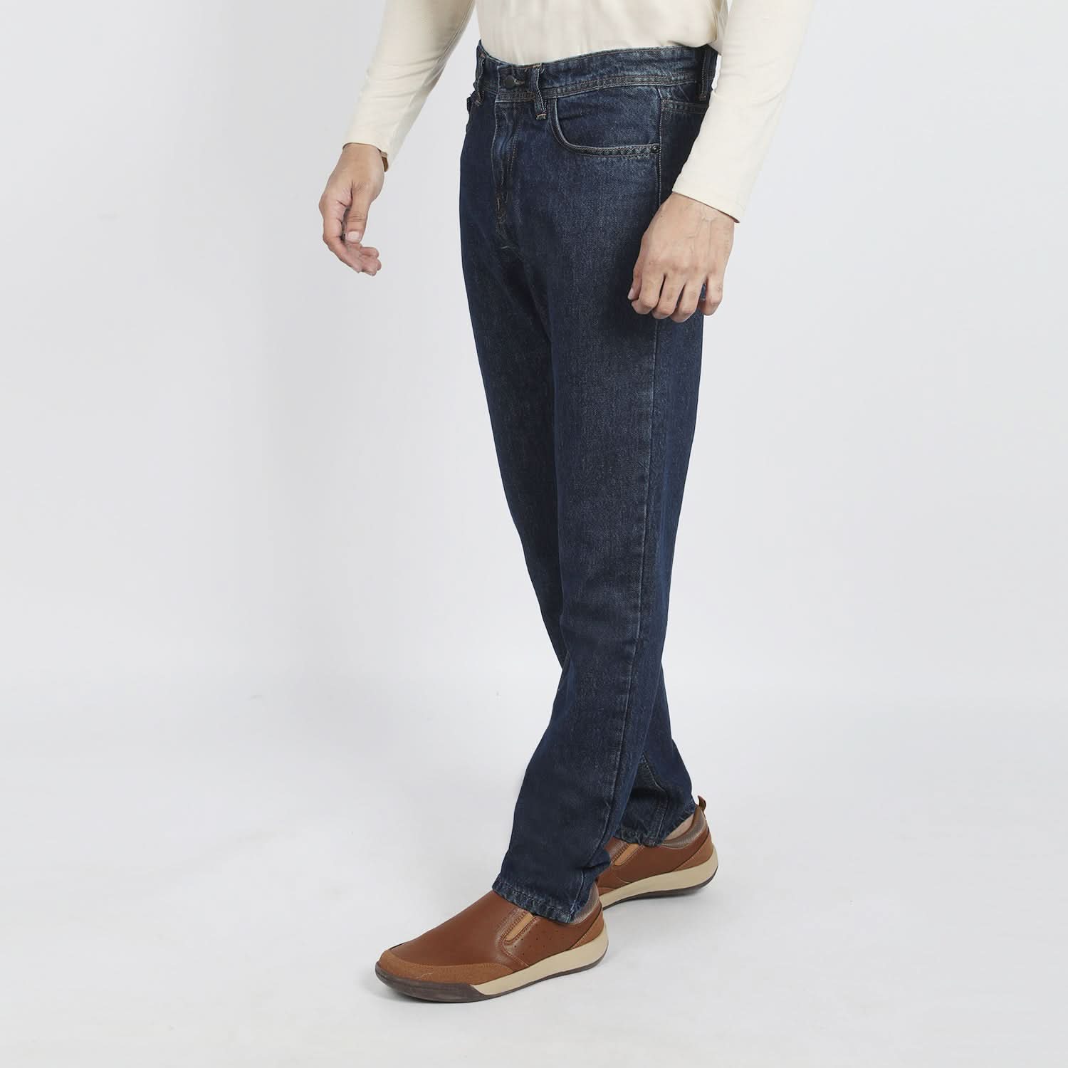 Men's Denim Pant Rigid - Dark Blue, Men's Casual Pants & Jeans, Chase Value, Chase Value