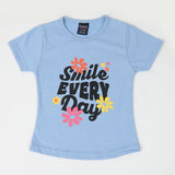 Girls Half Sleeves T-Shirt - Sky Blue, Girls T-Shirts, Chase Value, Chase Value