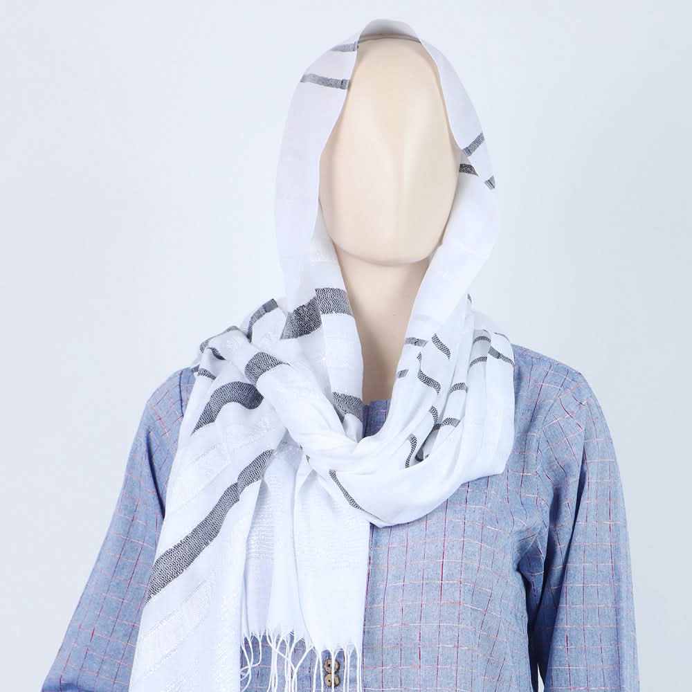 Women's Turkish Sparkle - White, Women Shawls & Scarves, Chase Value, Chase Value
