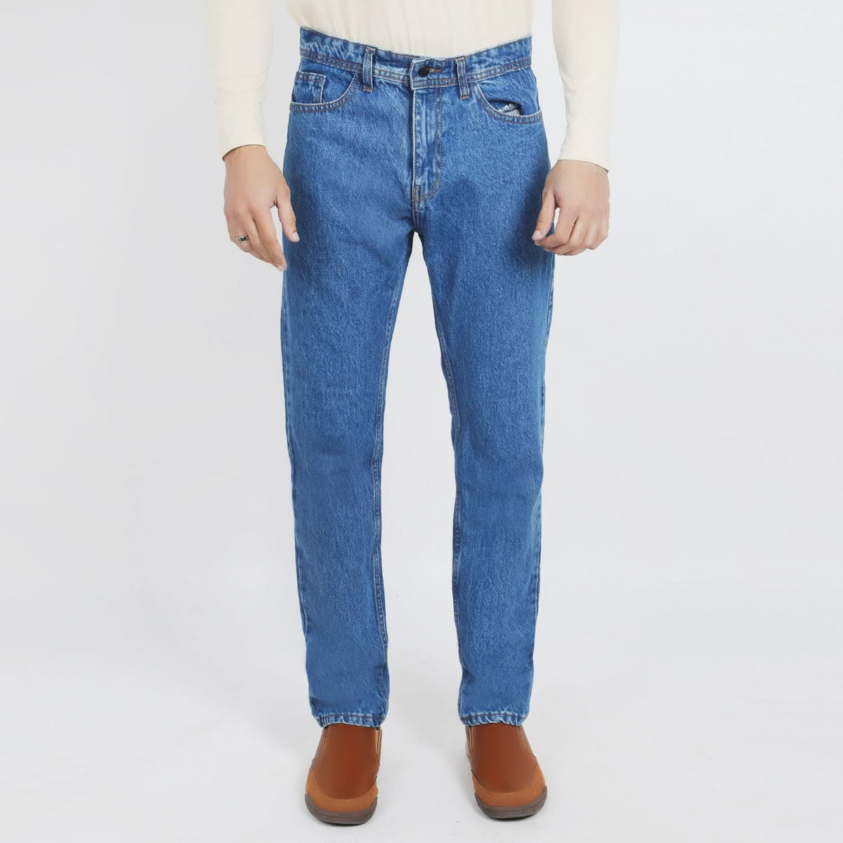 Men's Denim Pant Rigid - Blue, Men's Casual Pants & Jeans, Chase Value, Chase Value