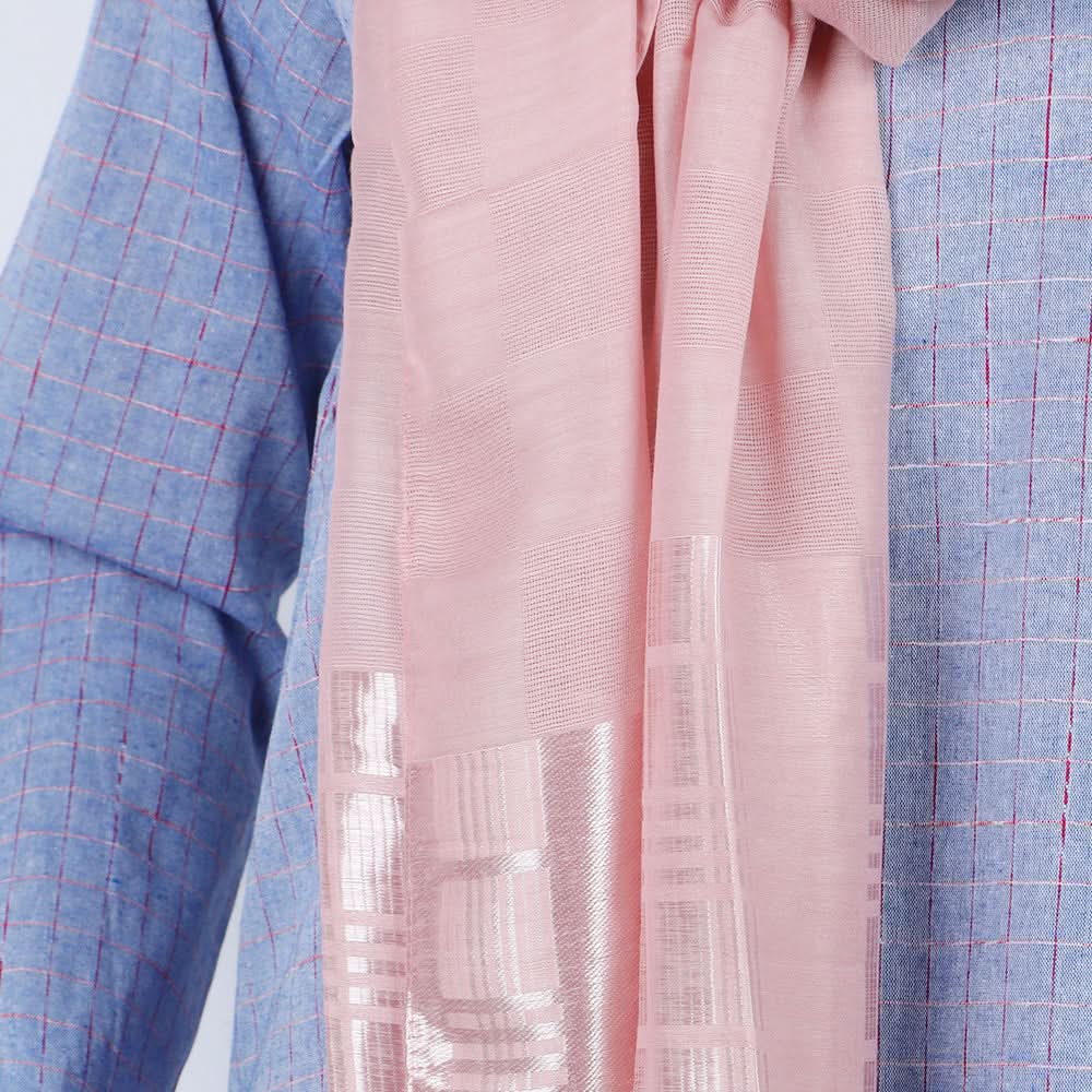 Women's Jacquard Turkish Scarves - Light Pink, Women Shawls & Scarves, Chase Value, Chase Value