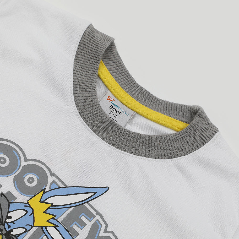 Boys Full Sleeves SweatShirt - White, Boys Hoodies & Sweat Shirts, Chase Value, Chase Value