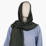 Women's Jacquard Border Turkish Scarves - Green, Women Shawls & Scarves, Chase Value, Chase Value