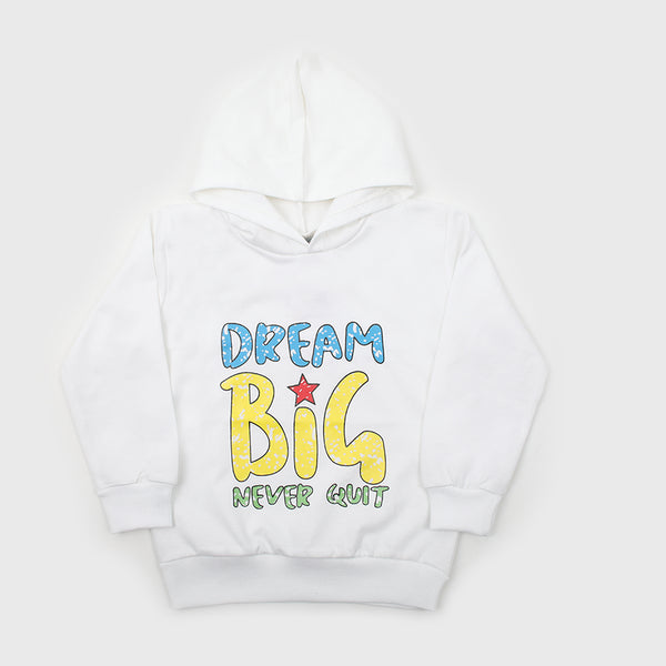 Boys Full Sleeves Hoodie T-Shirt - White