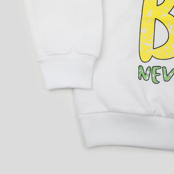 Boys Full Sleeves Hoodie T-Shirt - White