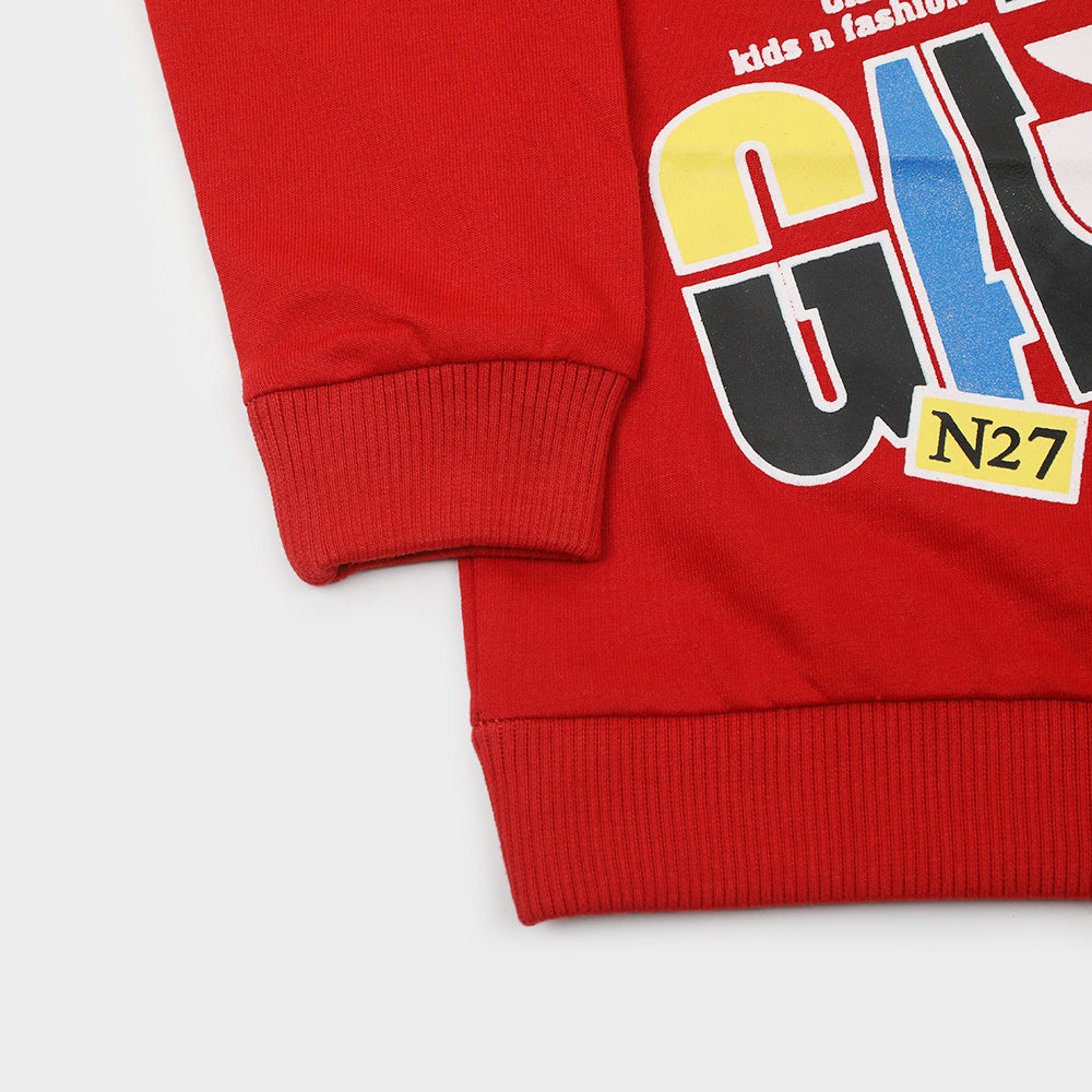 Boys Full Sleeves SweatShirt - Red, Boys Hoodies & Sweat Shirts, Chase Value, Chase Value