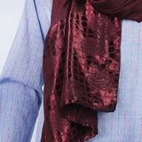 Women's Turkish Jacquard Border - Maroon, Women Shawls & Scarves, Chase Value, Chase Value