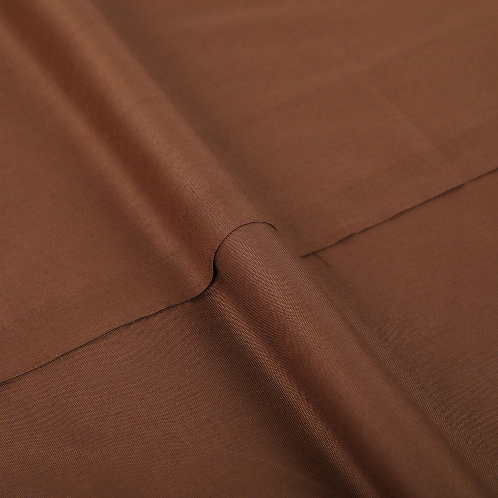 Men's Shabbir Gold Plain Wash & Wear Fabric - Brown, Men's Unstitched Fabric, Shabbir, Chase Value