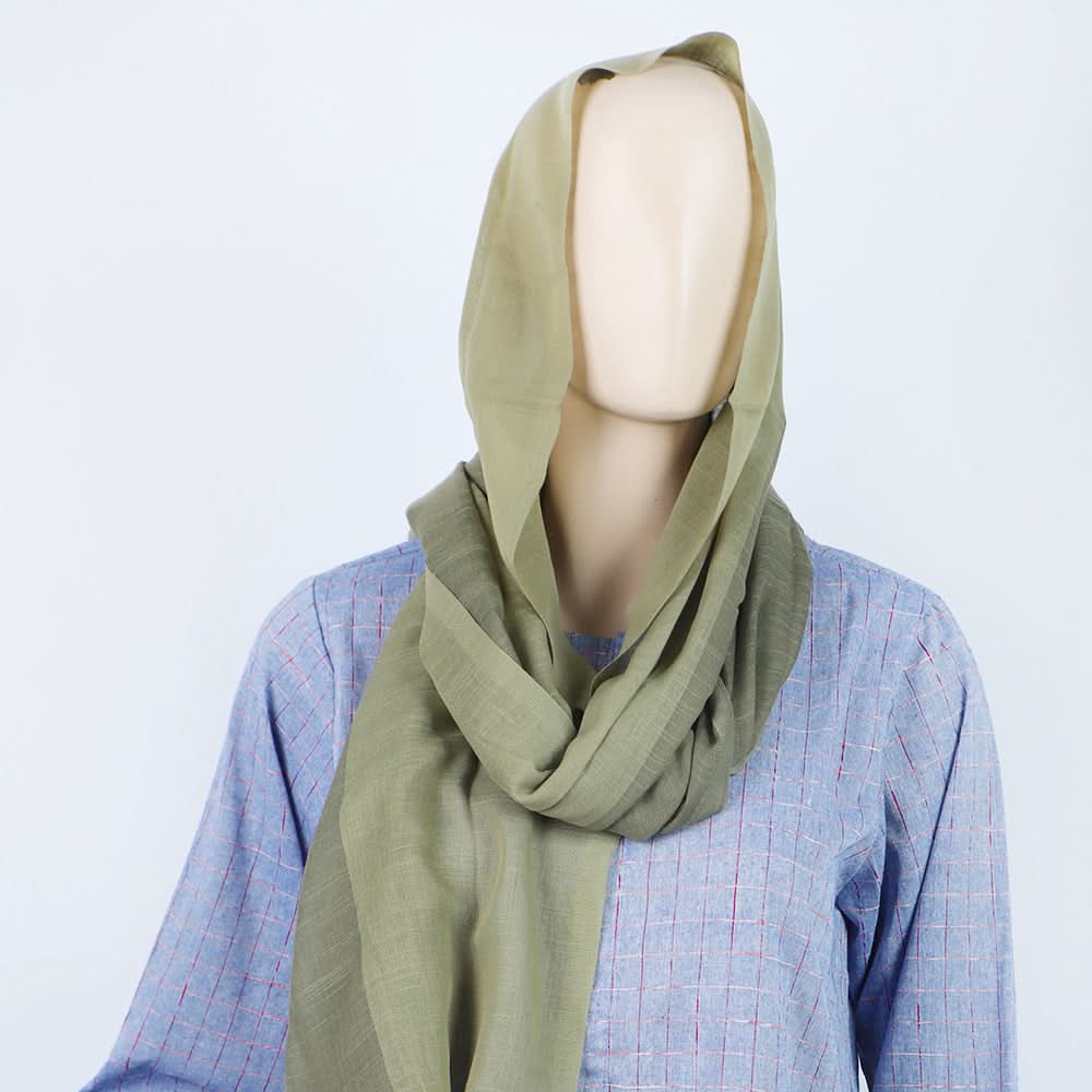 Women's Turkish Slub Texture - Olive Green, Women Abayas, Chase Value, Chase Value