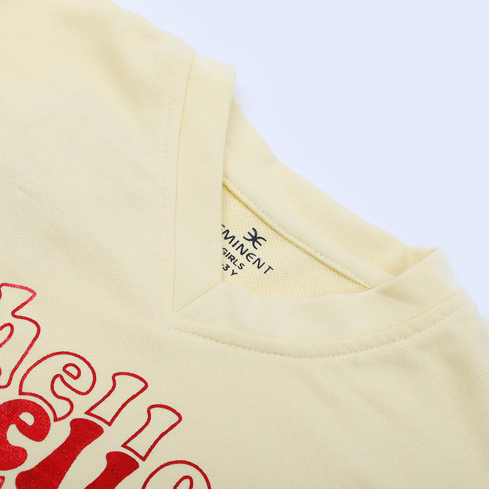 Eminent Girls Full Sleeves Sweat Shirt - Lemon, Girls Hoodies & Sweat Shirts, Eminent, Chase Value