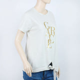 Women's Printed Half Sleeves Top - Off White, Women T-Shirts & Tops, Chase Value, Chase Value