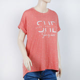 Women's Printed Half Sleeves Top - Tea Pink, Women T-Shirts & Tops, Chase Value, Chase Value