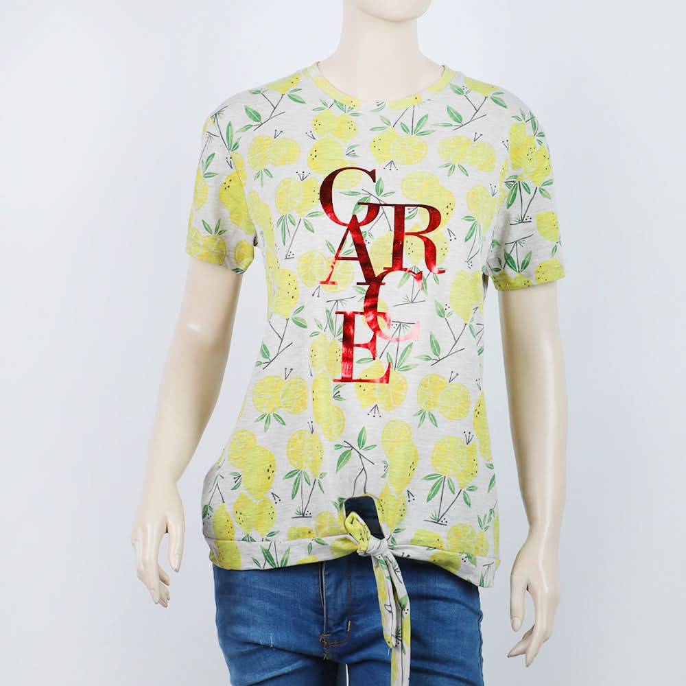 Women's Printed Half Sleeves Top - Multi Color, Women T-Shirts & Tops, Chase Value, Chase Value