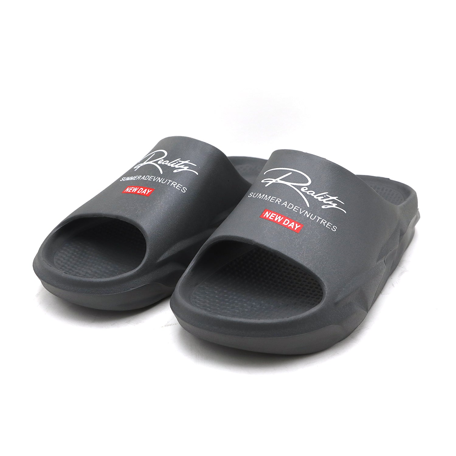 Slip-on open toe Slider - Dark Grey, Men's Slippers, Chase Value, Chase Value