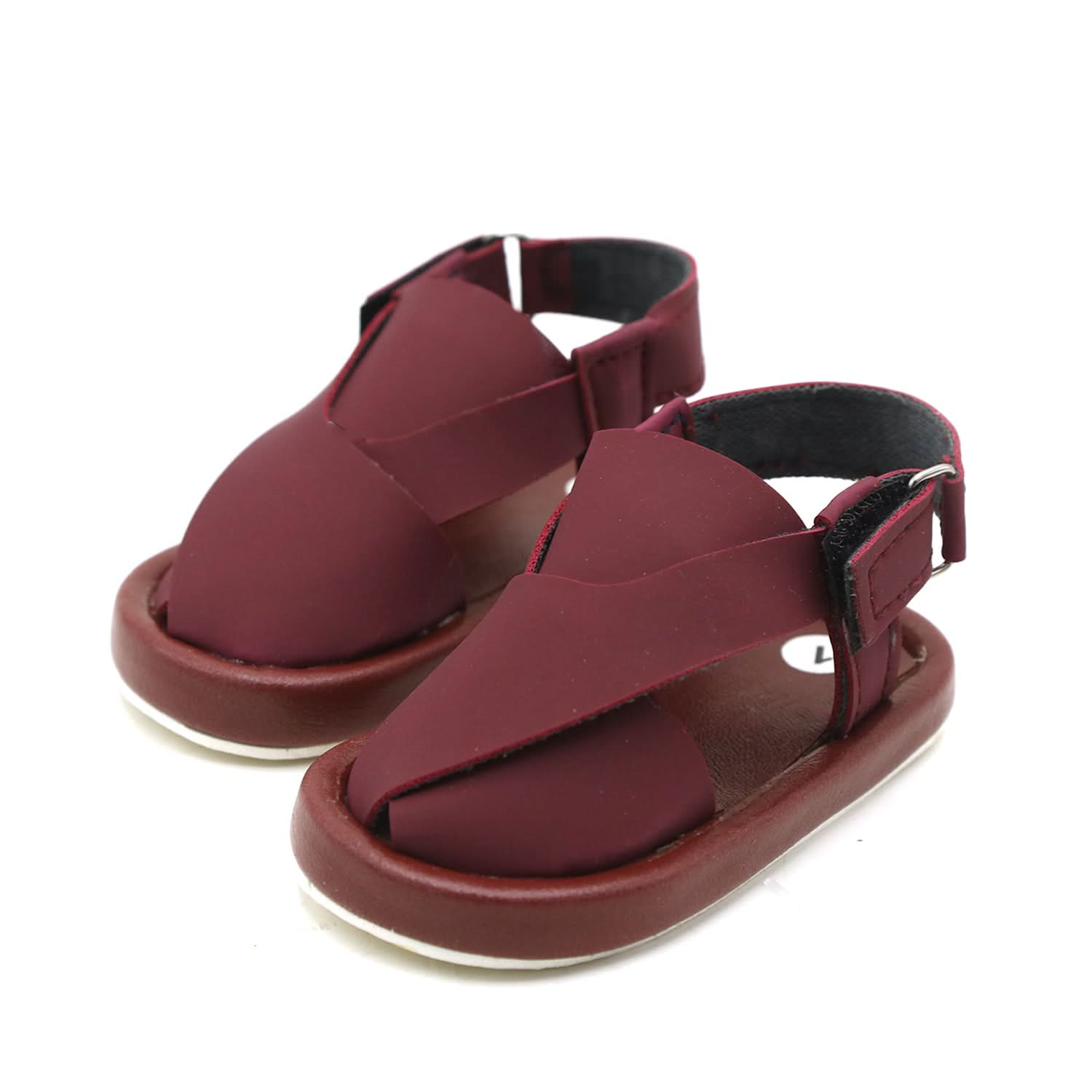 Newborn Fancy  Peshawari Sandal - Maroon, Newborn Caps, Shoes & Socks, Chase Value, Chase Value