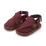 Newborn Fancy  Peshawari Sandal - Maroon, Newborn Caps, Shoes & Socks, Chase Value, Chase Value