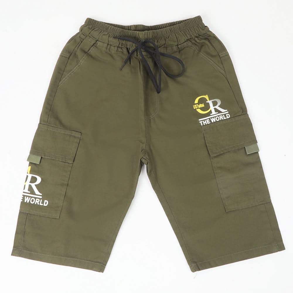 Boys Cotton Short - Olive Green, Boys Shorts, Chase Value, Chase Value