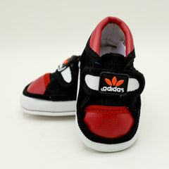 Newborn Boys Shoes - Black & Red