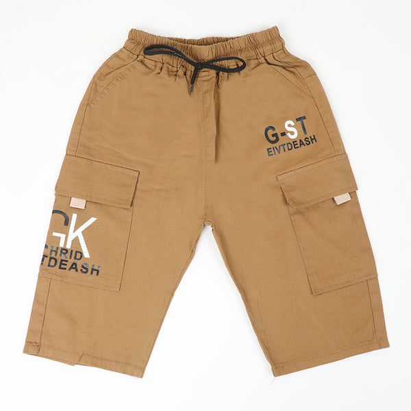 Boys Cotton Short - Brown, Boys Shorts, Chase Value, Chase Value