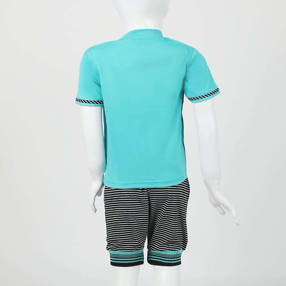 Boys Half Sleeves 3Pcs Suit - Blue, Boys Sets & Suits, Chase Value, Chase Value